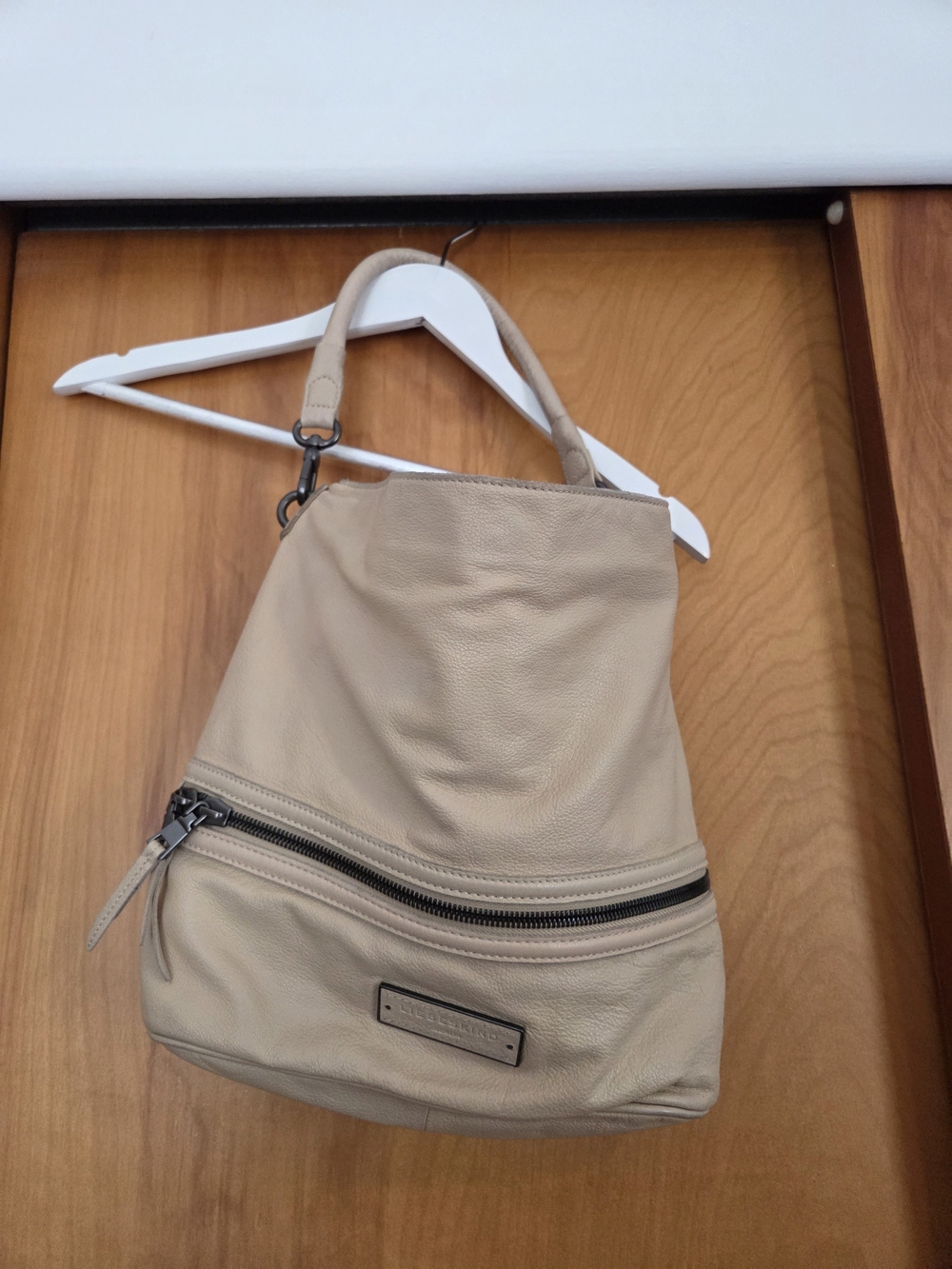 Liebeskind Leather Shoulder Bag with Front Zip